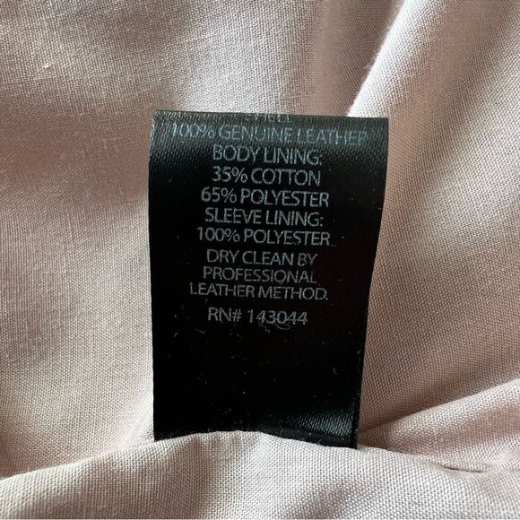 Amaryllis Dusty Pink Zippered 100% Genuine Leather Moto Jacket -- XS‎ - Picture 13 of 13